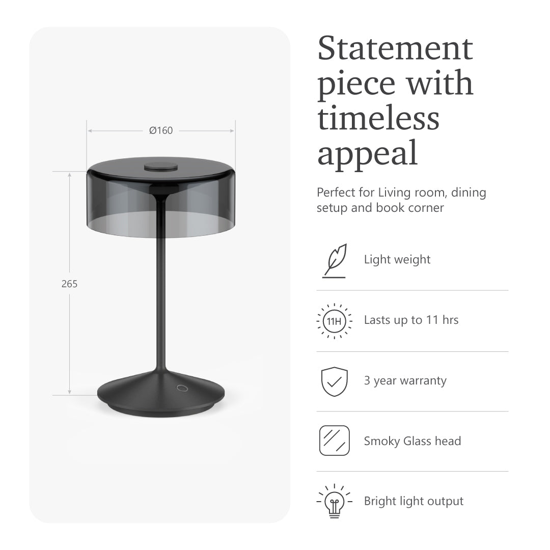 Crystal LED Cordless Table Lamp