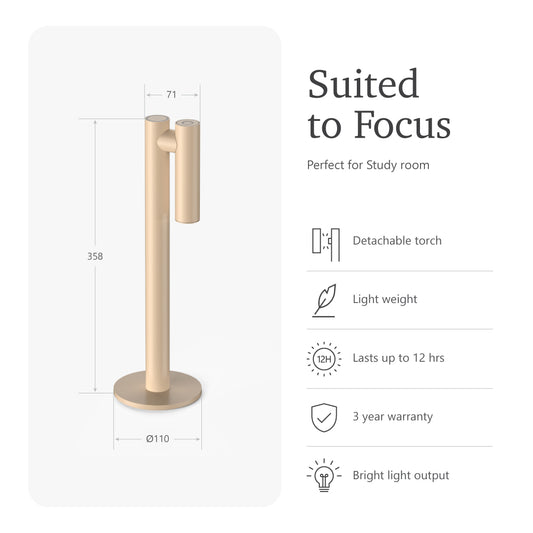 Zoom LED Cordless Desk Lamp