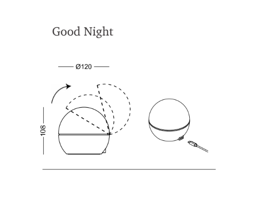 Good Night Cordless Bedside Table Lamp
