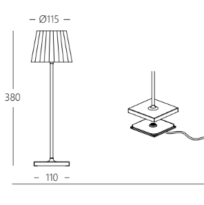 Plisse Luxurious Cordless Table Lamp